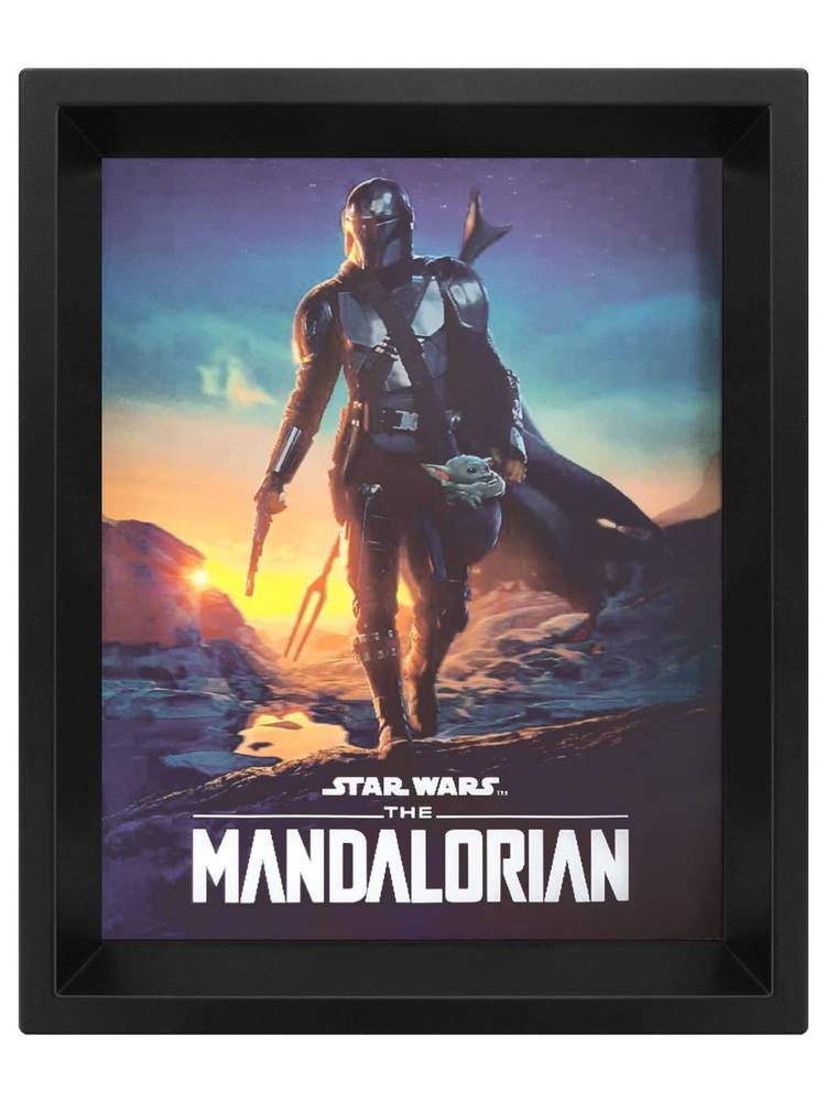 Star Wars: The Mandalorian (Nightfall) Framed 3D Lenticular Poster (25cm x 20cm)