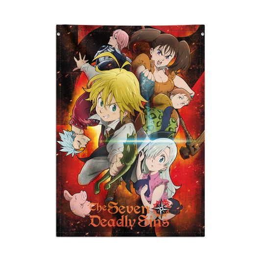 The Seven Deadly Sins - Fabric Flag Poster - Wall Scroll (70 x 100cm)